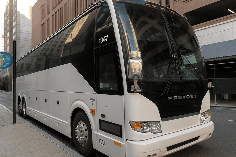 a League City Coach Bus Service coach bus