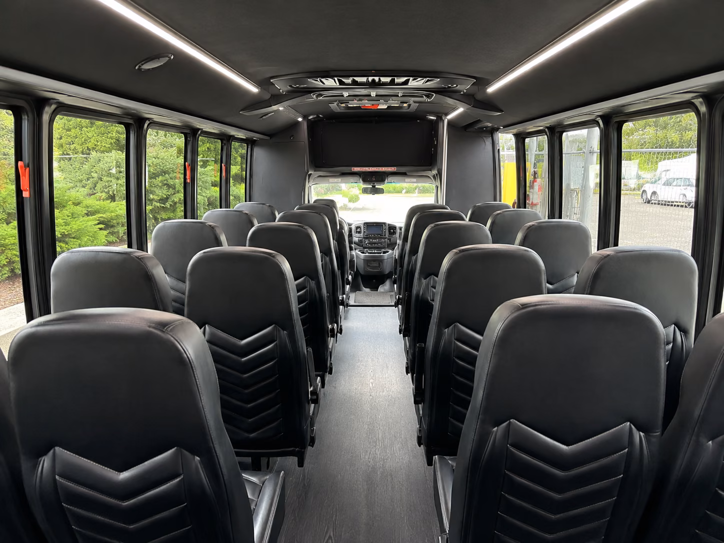 league city 20 passenger minibus inside