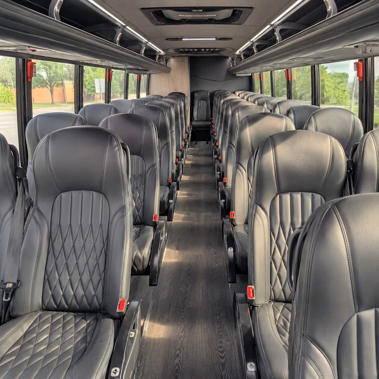 league city 28 passenger minibus interior