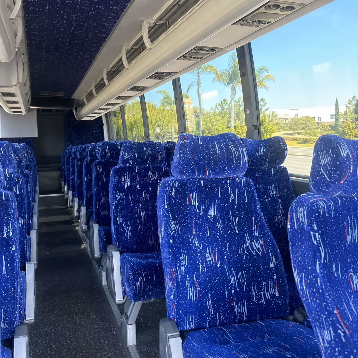 league city 56 passenger charter bus interior