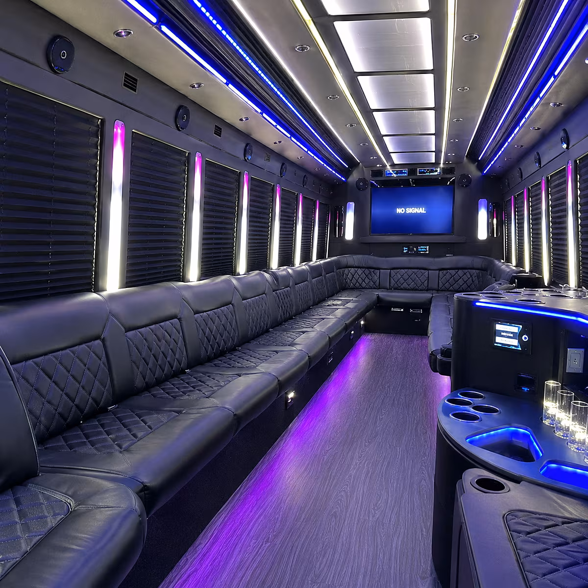 league city party bus interior