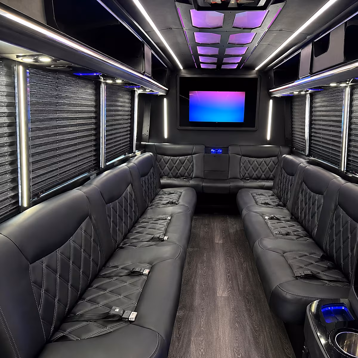 league city party bus rental interior