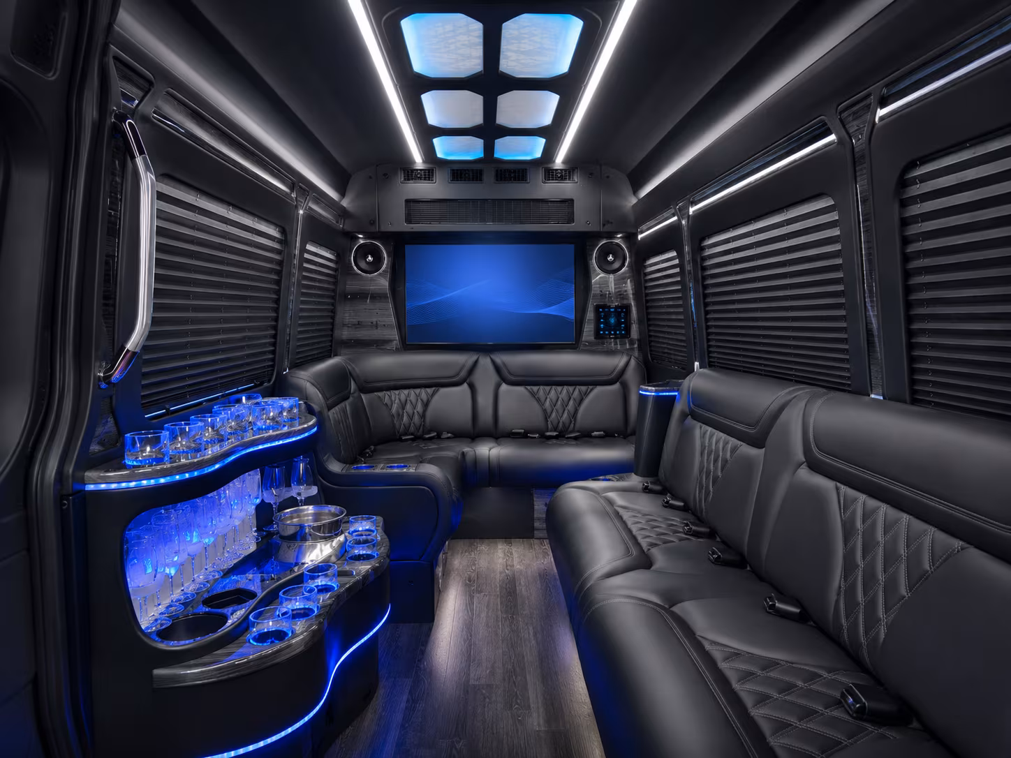 league city sprinter limousine interior